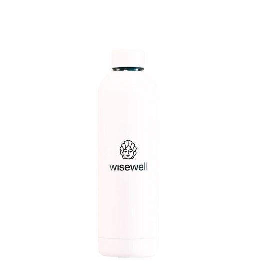 white  Matte Steel Bottle