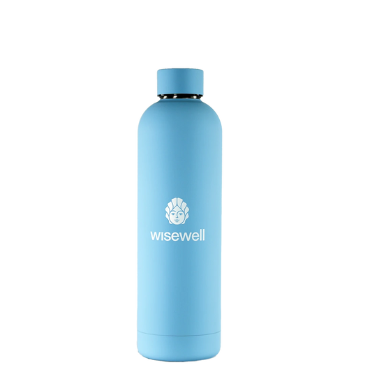 blue  Matte Steel Bottle