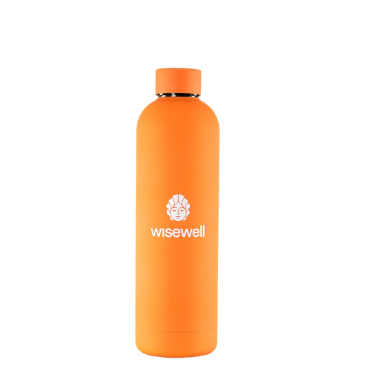 orange  Matte Steel Bottle